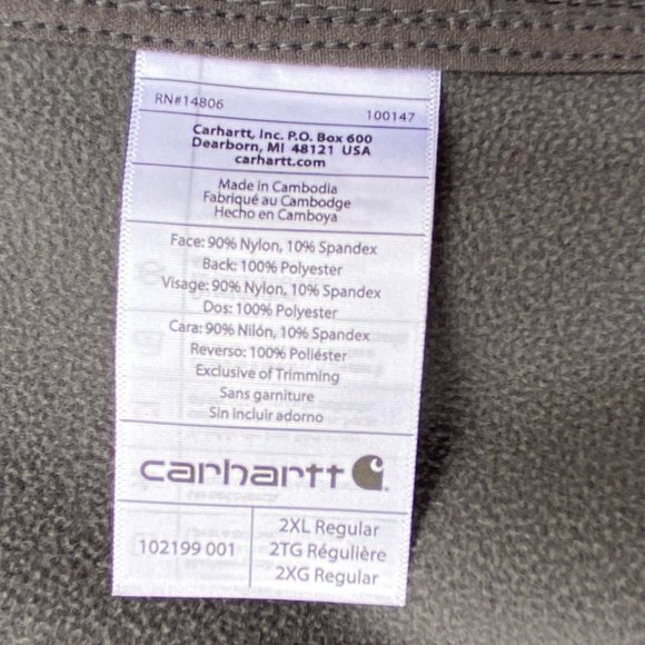Carhartt Crowley Weather Resistant Rugged Flex Technology Activewear Jacket-2XL - Picture 13 of 15